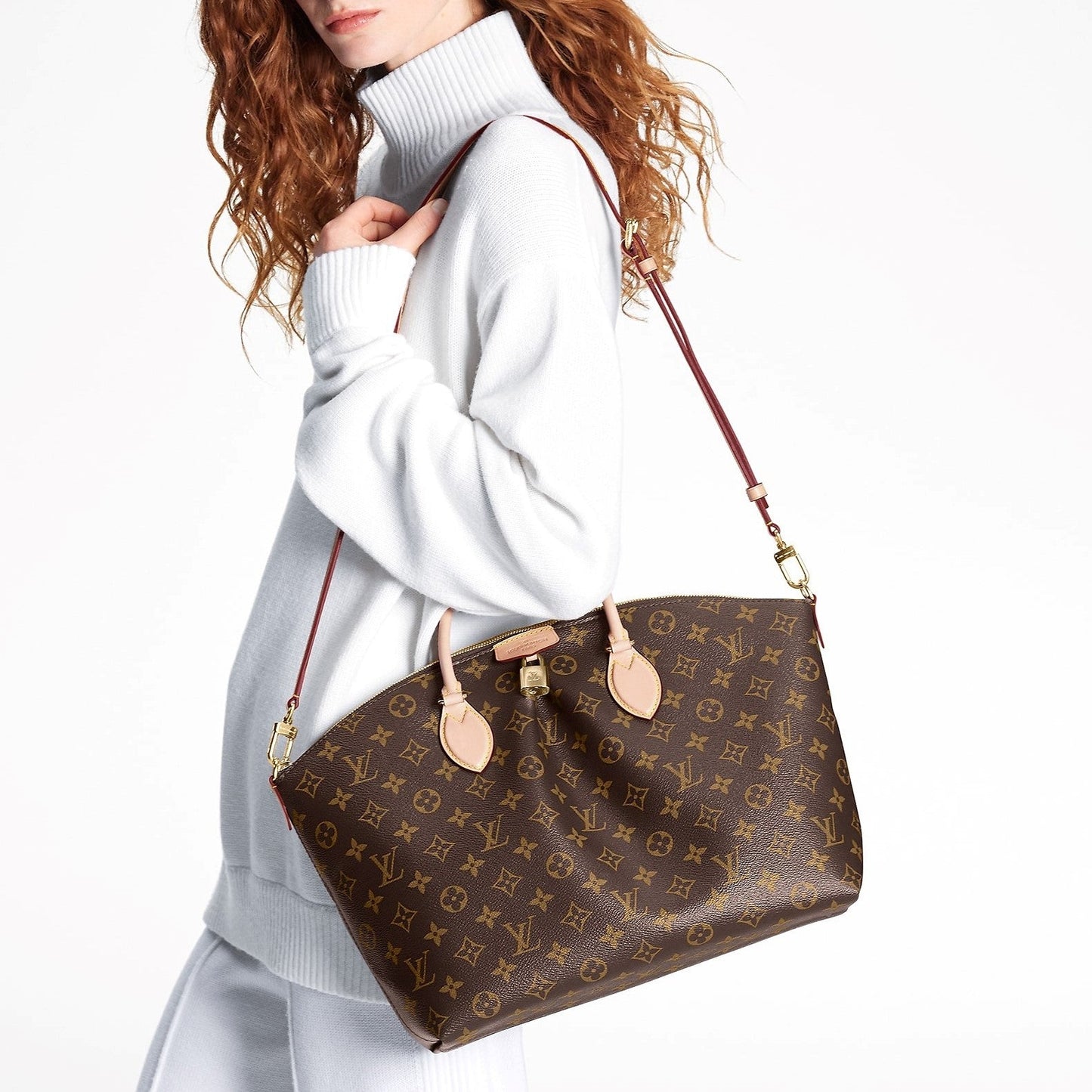 LV Boetie PM Monogram Canvas Tote Handle Bag with Drawstring Closure (32 x 13 x 29) cm