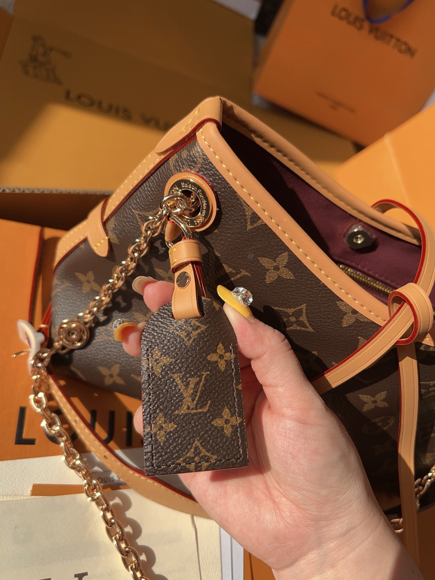 LV Pochette Metis Monogram Canvas Crossbody Bag with Chain Strap (26 x 17 x 10) cm