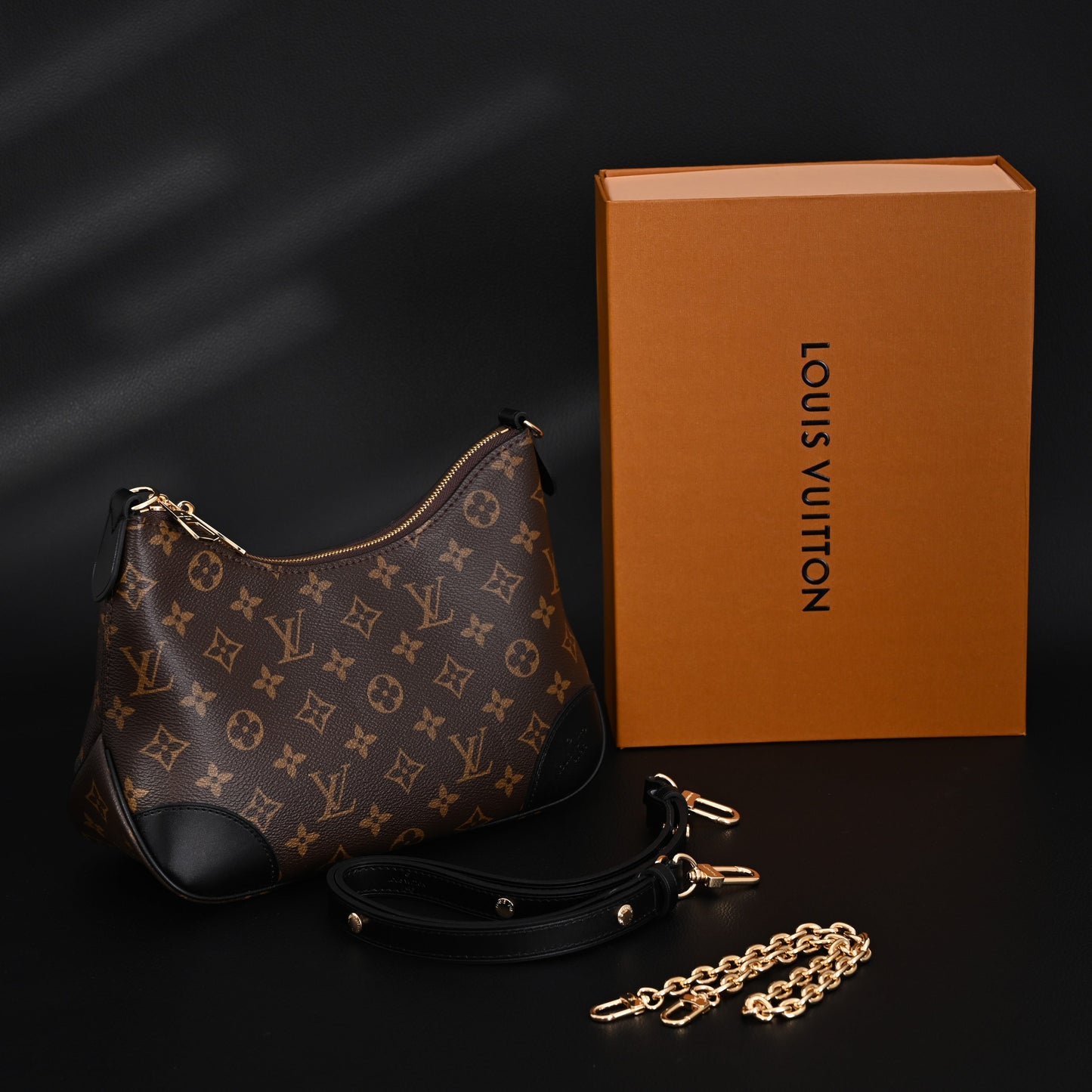 Louis Vuitton Boulogne Monogram Canvas Shoulder Bag – Classic Brown (M45831)