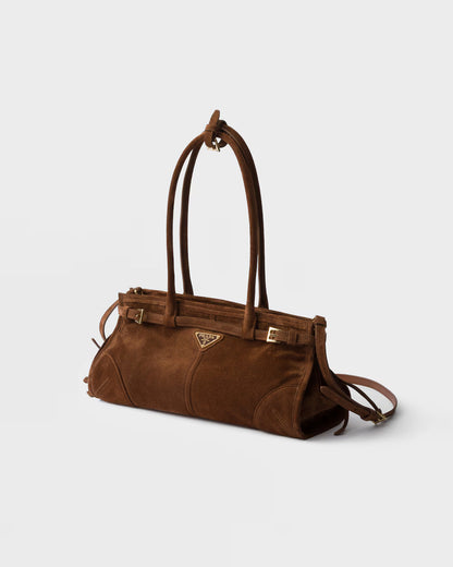 Prada Bonnie medium  suede handbag