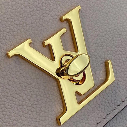Lv Twist Chain Wallet Light Pink Grain Leather