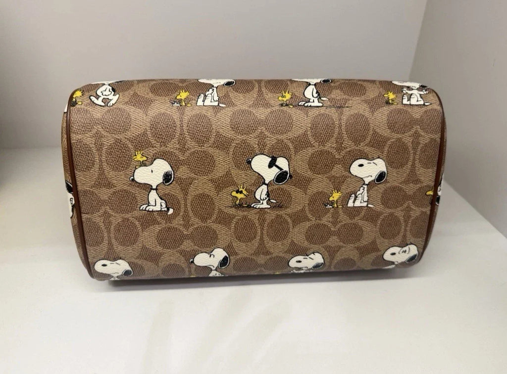 Coach X Peanuts Rowan Satchel Bag Signature Canvas