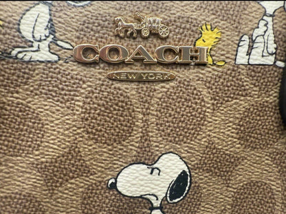 Coach X Peanuts Rowan Satchel Bag Signature Canvas