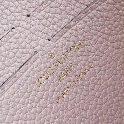 Lv Twist Chain Wallet Light Pink Grain Leather