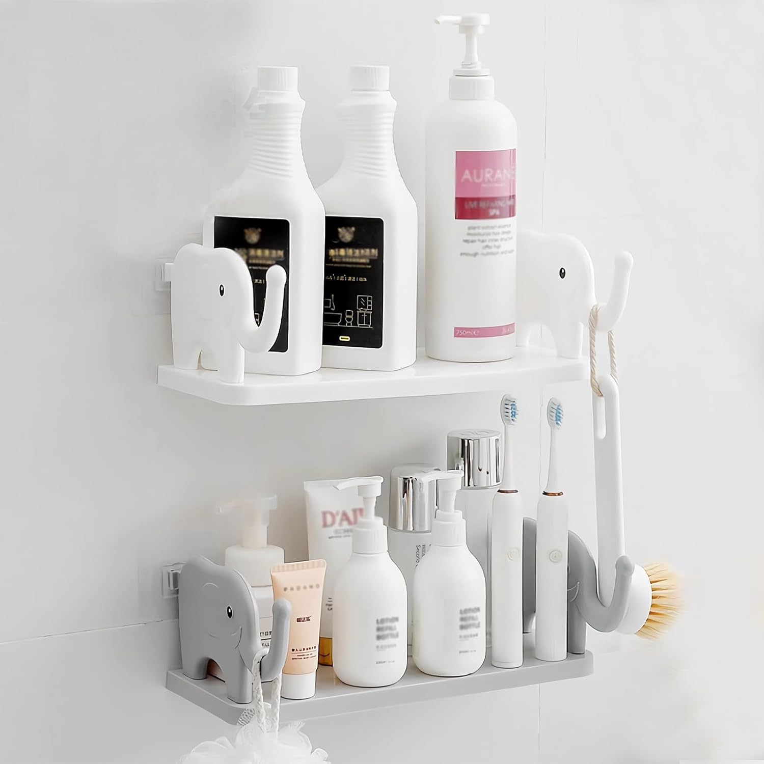 Floating Adhesive Bathroom Shelf