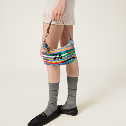 Miu Miu Multicolor Crochet Pouch