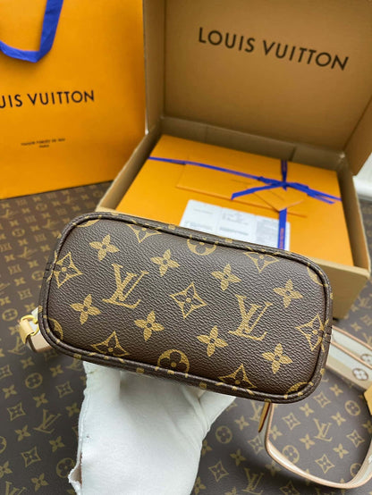 LV Neverfull MM Monogram Canvas Tote Shoulder Bag with Leather Trim and Pouch