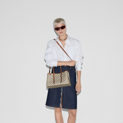 GUCCI GG Emblem Medium Tote Bag