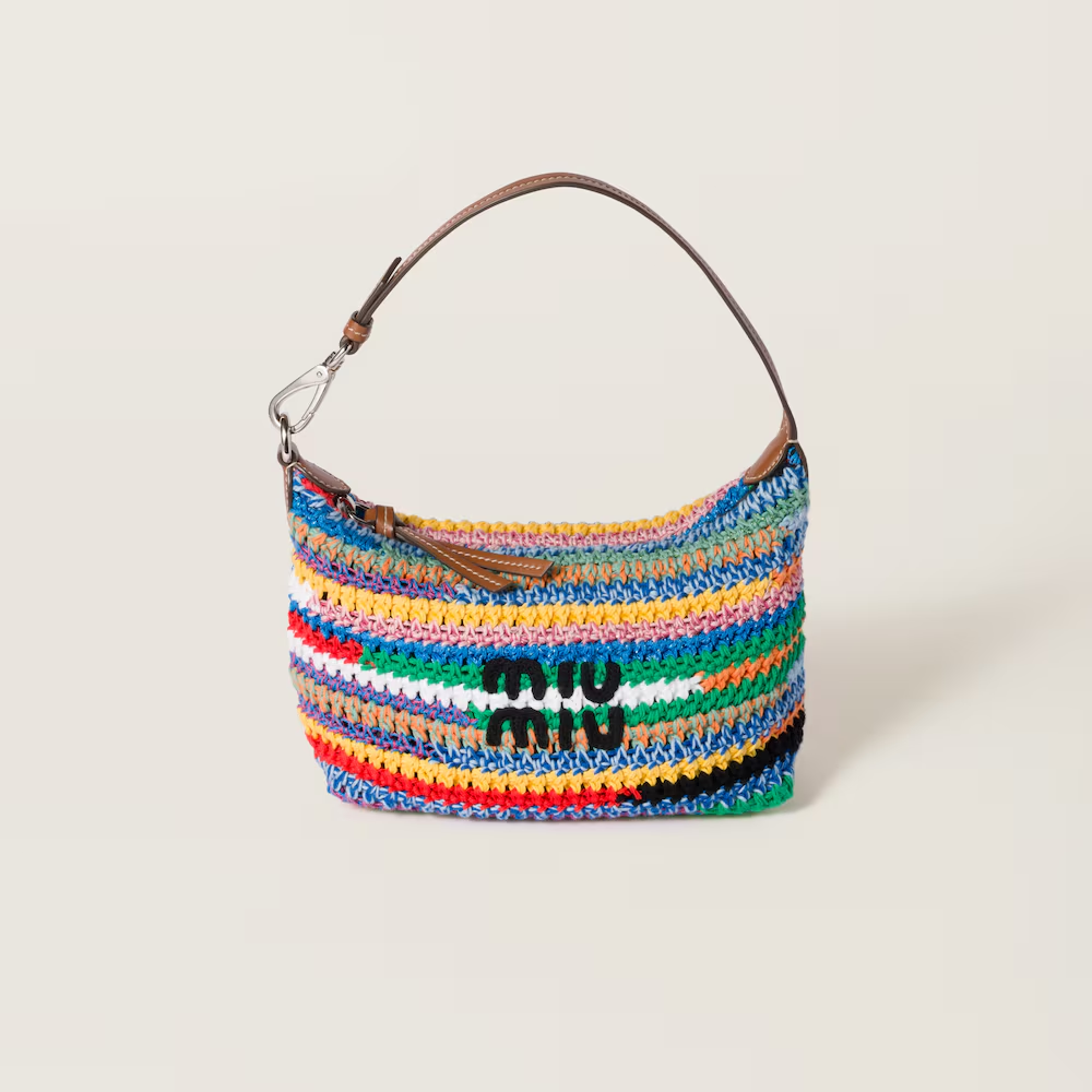 Miu Miu Multicolored Crochet Pouch