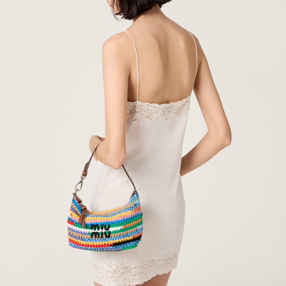 Miu Miu Multicolored Crochet Pouch