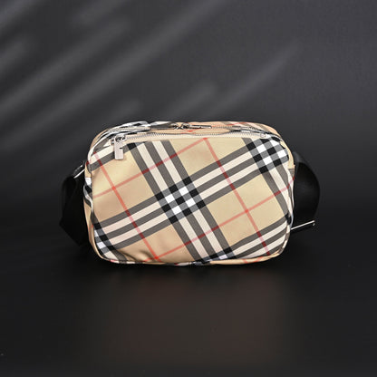 Burberry Vintage Check Canvas Crossbody Messenger Bag