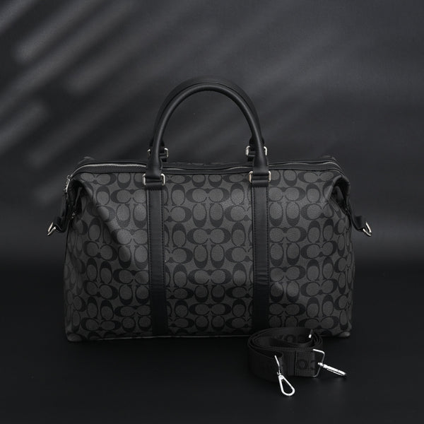 Coach Metropolitan Duffel Bag in Signature Black Canvas
