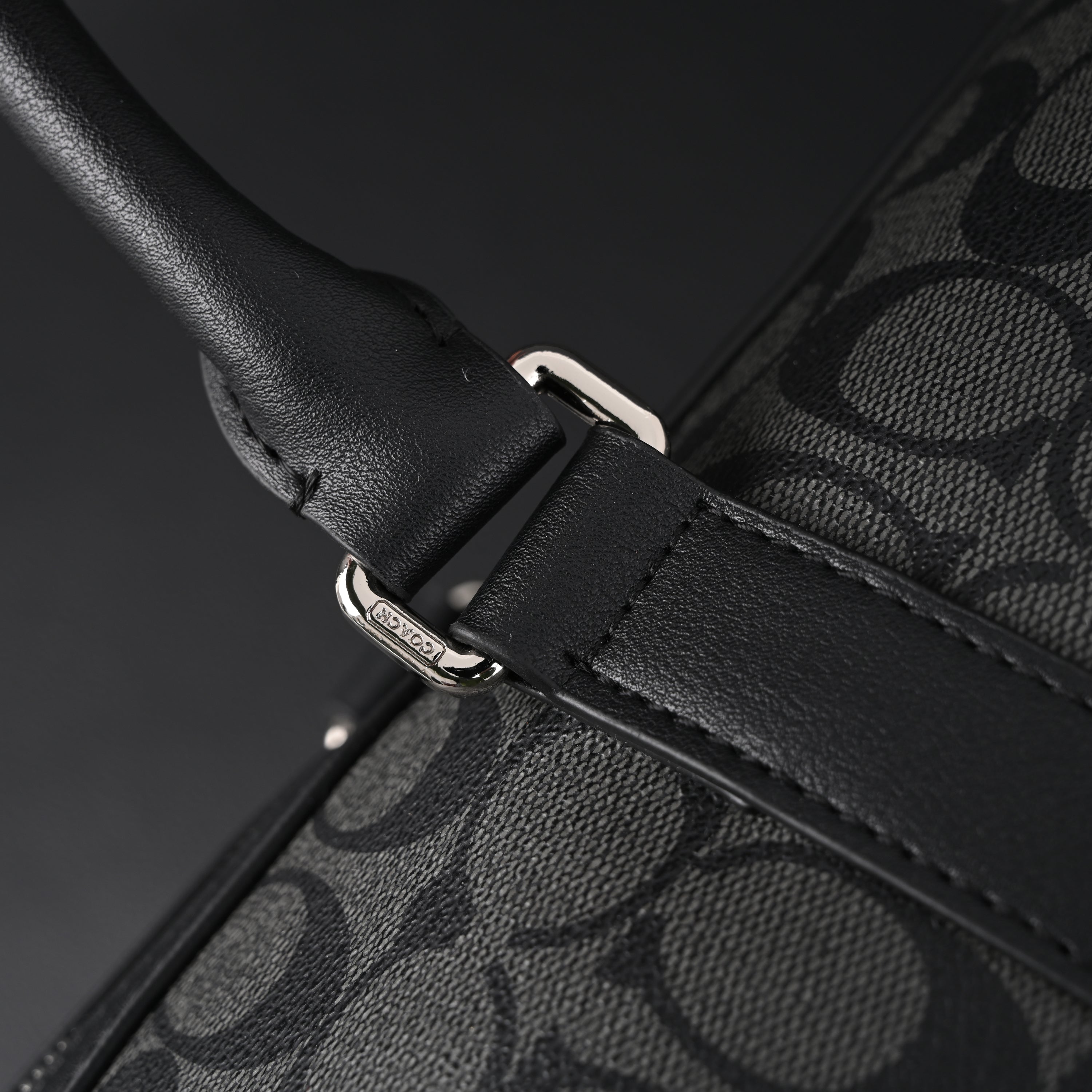 Coach Metropolitan Duffel Bag in Signature Black Canvas