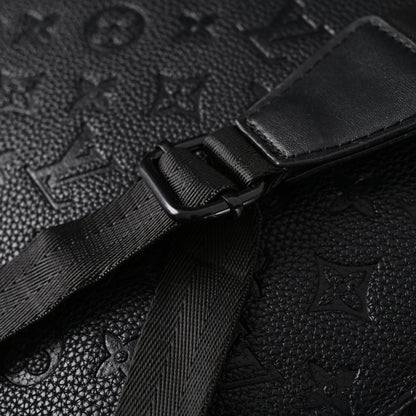 Louis Vuitton Christopher PM Backpack Monogram Shadow Black Leather