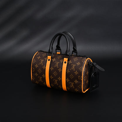 Louis Vuitton Keepall Bandoulière 50 – Monogram Canvas with Neon Orange Trim