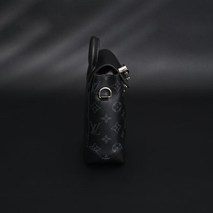 Louis Vuitton Soft Trunk Messenger – Monogram Eclipse Canvas with Silver Chain