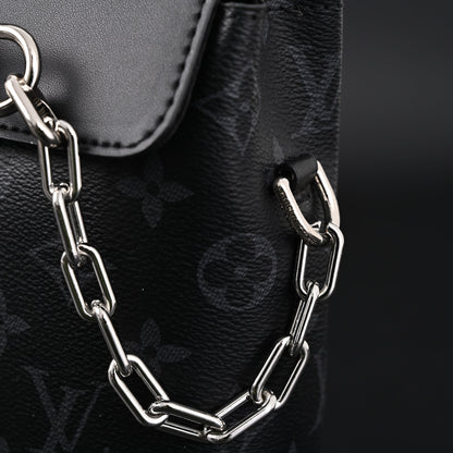 Louis Vuitton Soft Trunk Messenger – Monogram Eclipse Canvas with Silver Chain