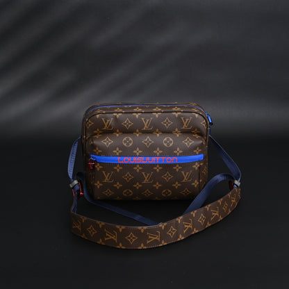Louis Vuitton Trio Messenger Bag – Monogram Canvas with Blue Strap