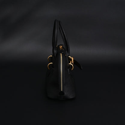 Miu Miu Black Leather Satchel Bag – Medium Structured Tote