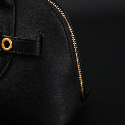 Miu Miu Black Leather Satchel Bag – Medium Structured Tote