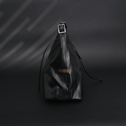 Louis Vuitton Black Mahina Leather Hobo Shoulder Bag