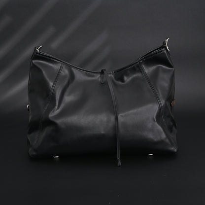 Louis Vuitton Black Mahina Leather Hobo Shoulder Bag