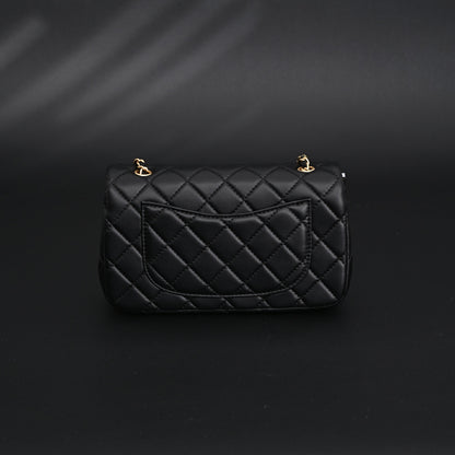 Chanel Classic Flap Mini Bag – Black Quilted Lambskin with Gold-Tone Hardware
