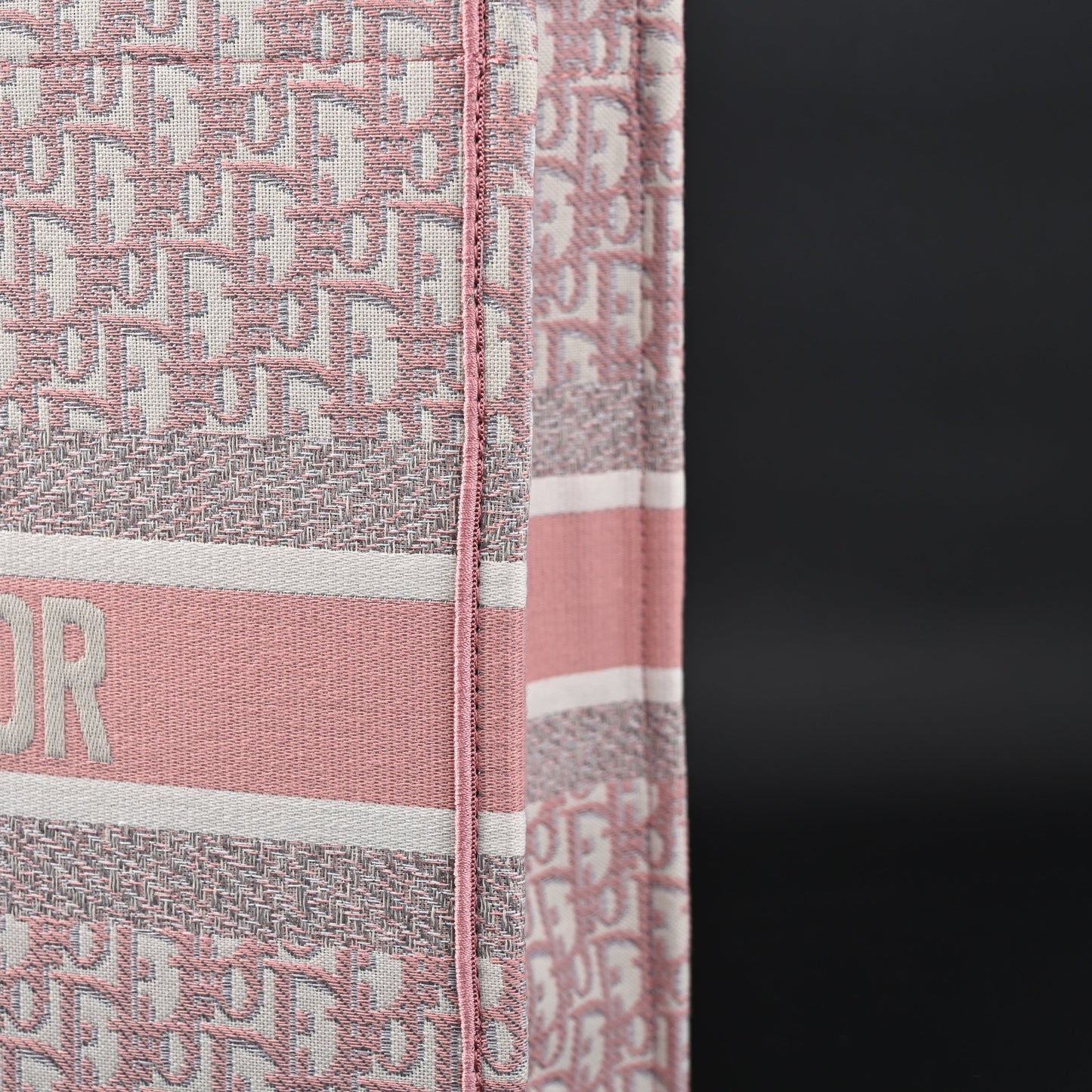 Christian Dior Large Book Tote – Pink Oblique Embroidery
