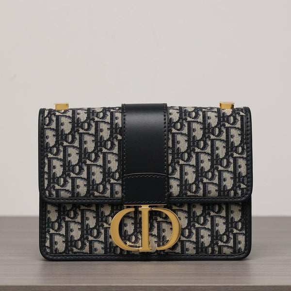 Dior 30 Montaigne Bag Oblique Blue Jacquard