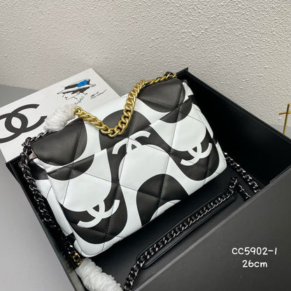 Chanel 19 Flap Bag medium black ecru