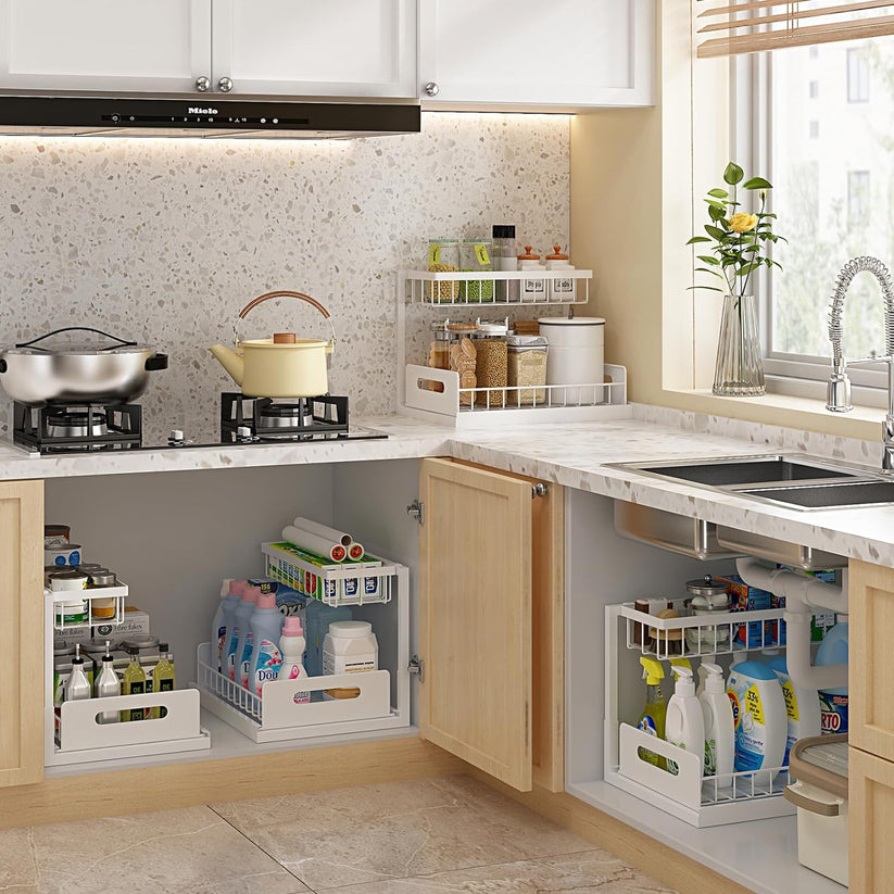 L-Shaped Under Sink Organizer