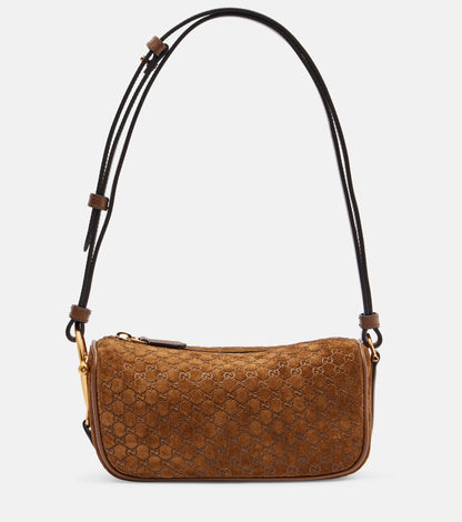 Gucci Half Horsebit suede shoulder bag