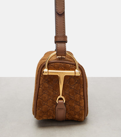 Gucci Half Horsebit suede shoulder bag