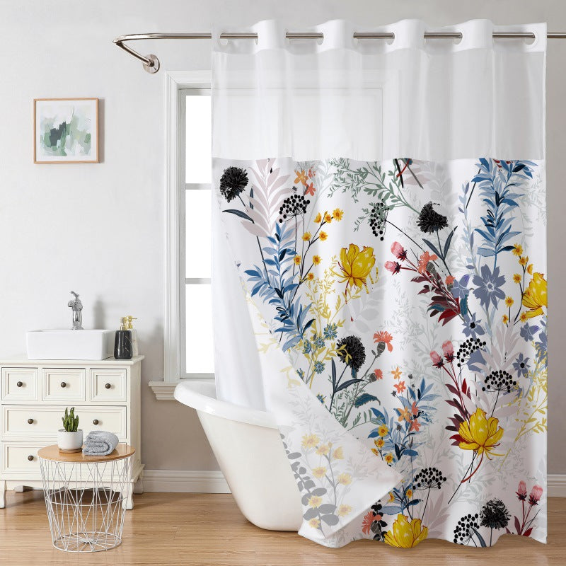 (Size Variants)Snap In Shower Curtain