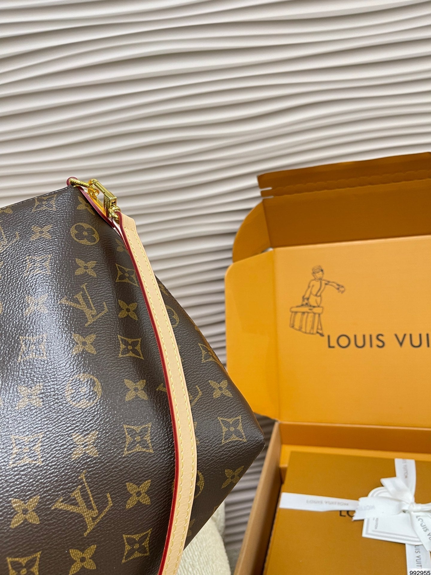 LV Boetie PM Monogram Canvas Tote Handle Bag with Drawstring Closure (32 x 13 x 29) cm