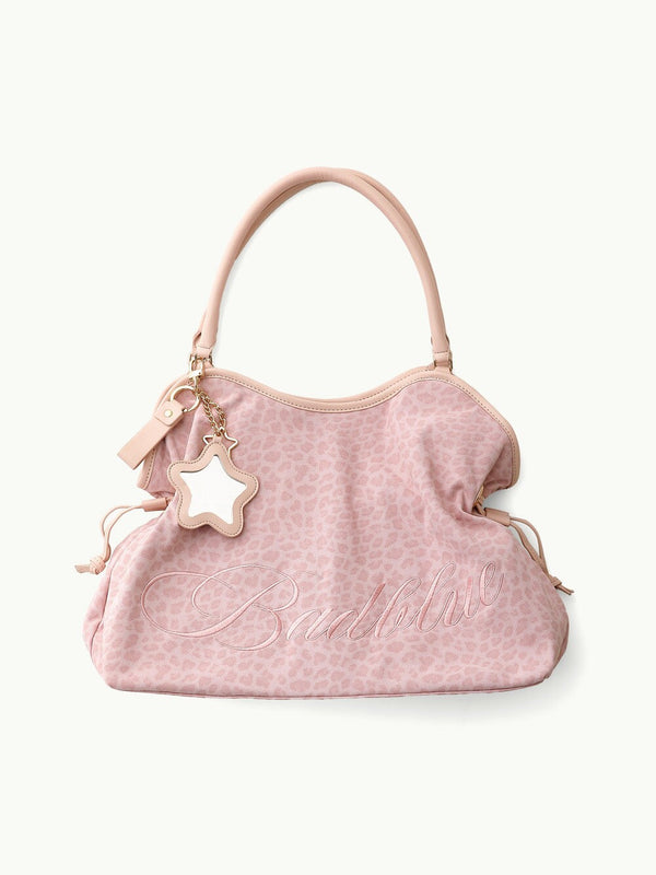 Washed Leopard Dimsum Bag Pink