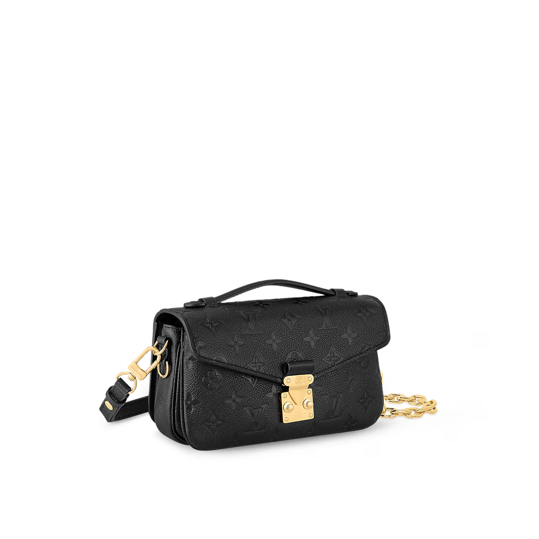 LV Pochette Métis East West Monogram Canvas Handle Crossbody Bag with Chain Strap and Leather Trim (21.5 x 13.5 x 6) cm