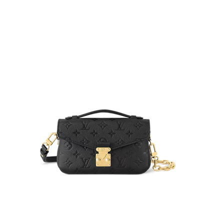 LV Pochette Métis East West Monogram Canvas Handle Crossbody Bag with Chain Strap and Leather Trim (21.5 x 13.5 x 6) cm